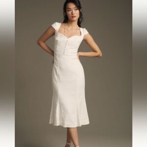 The Cecily Fit & Flare Sweetheart Dress by Maeve: Linen Edition